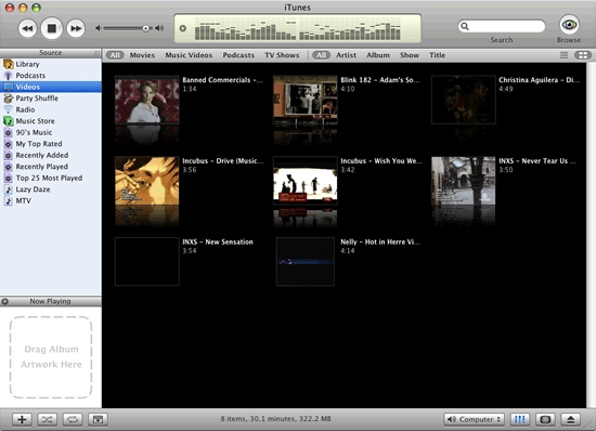 iTunes 6 Video List (2005)